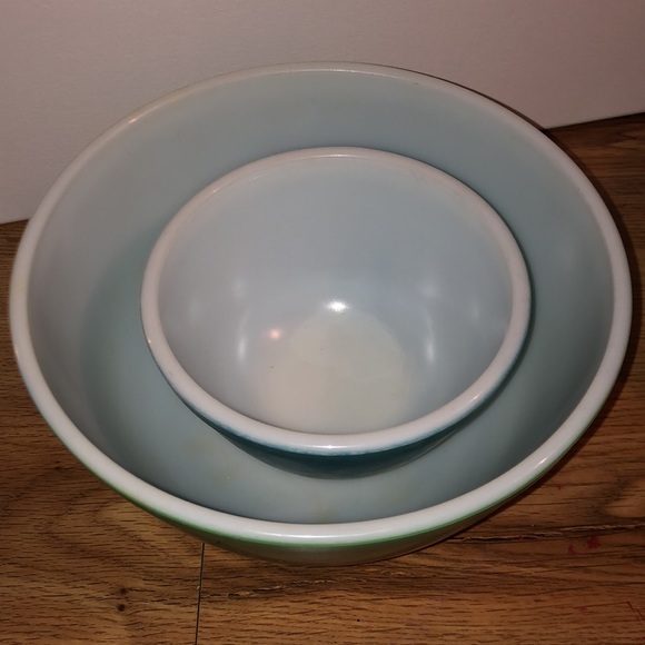 RARE!! Set of 2 vintage antique Pyrex nesting bowls from the 1950’s - Picture 5 of 7